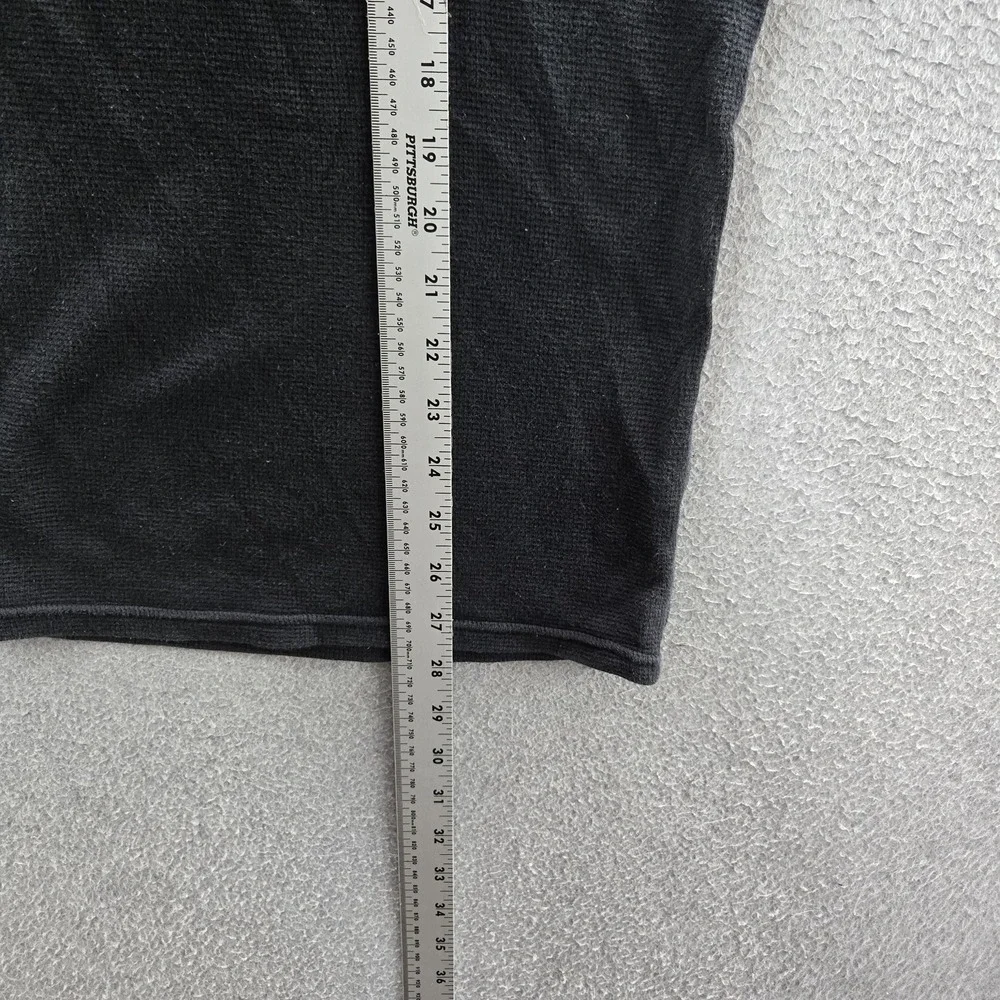 Polo Ralph Lauren Men Shirt XL Black‎ Embroidered Logo Waffle Knit Long Sleeve